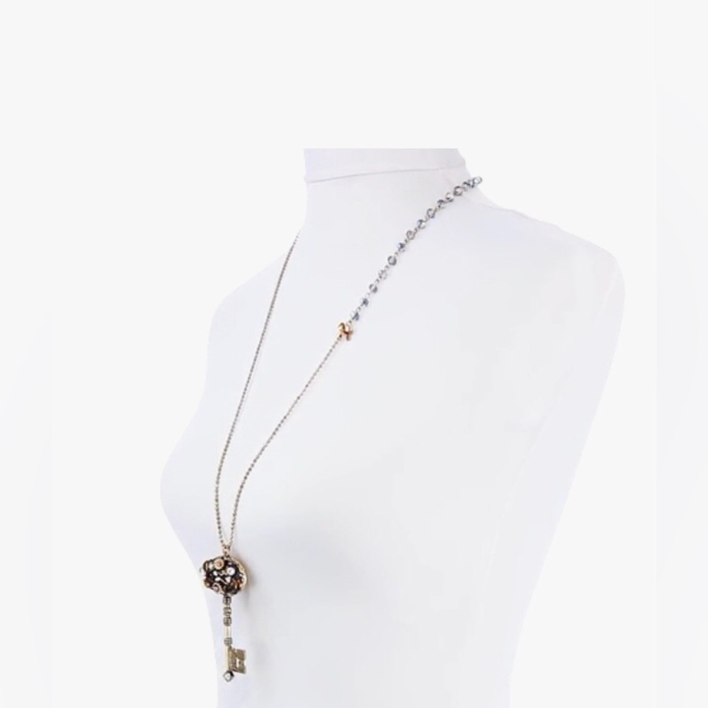 Betsey Johnson‎ Woven Cluster Key Long Pendant Necklace, 31'' new - Picture 3 of 13